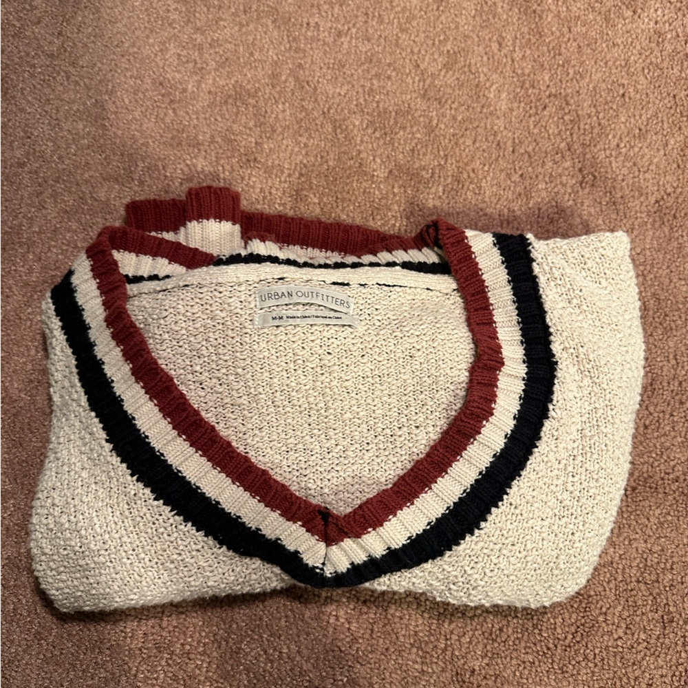 Cropped varsity sweater